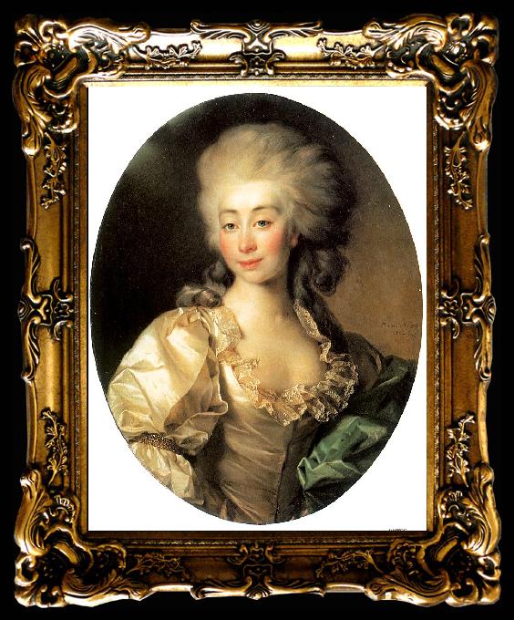 framed  Levitsky, Dmitry Portrait of Duchess Ursula Mniszek, Ta017